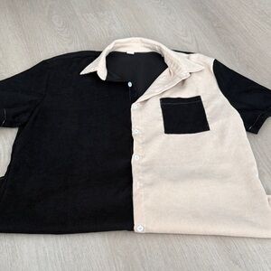 Black and Cream Men's Shirt